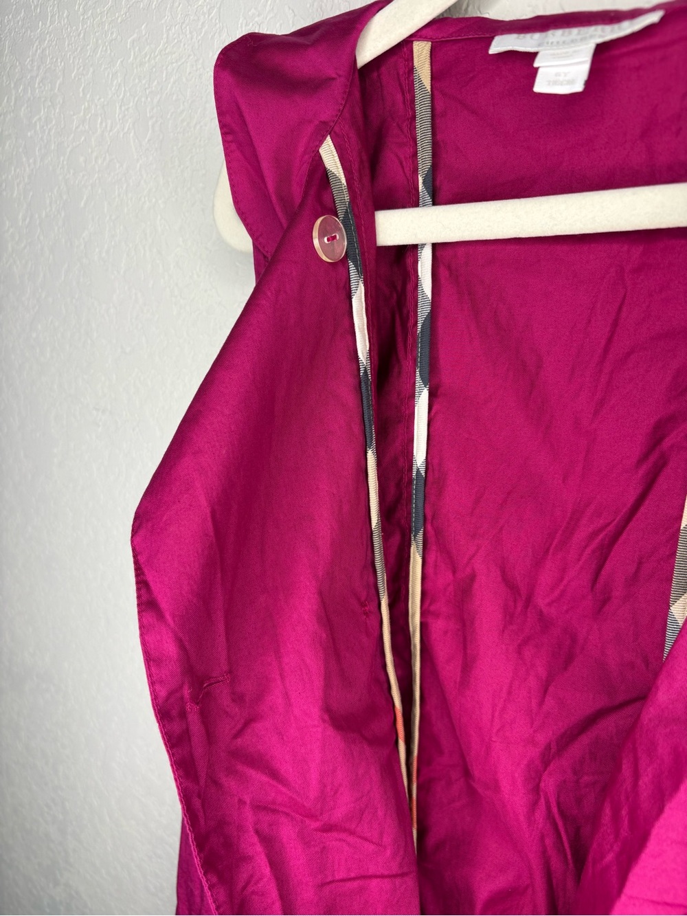 Burberry Girls Magenta Sleeveless Blouse Size 6 years old - Picture 6 of 8